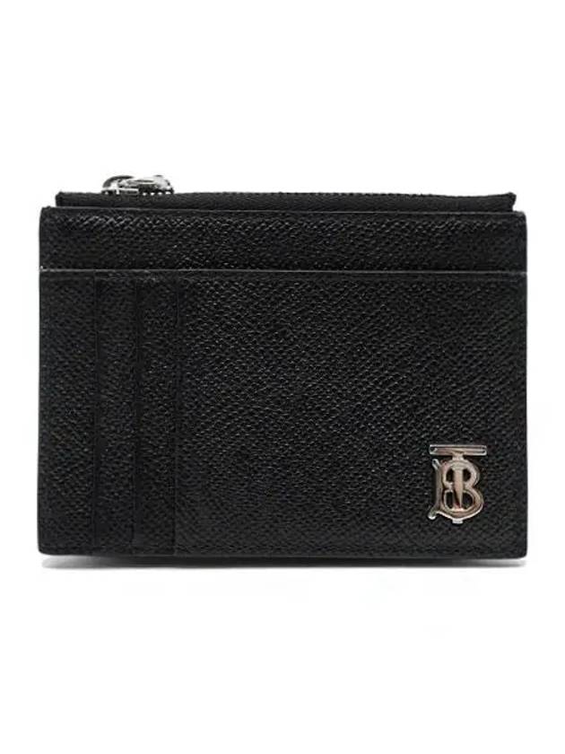 TB Zipper Grainy Leather Card Wallet Black - BURBERRY - BALAAN 2