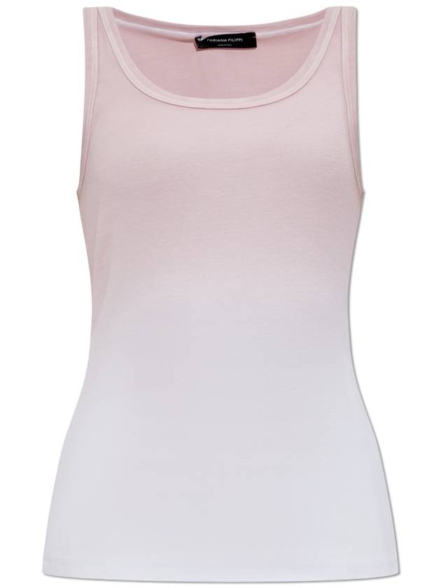 Fabiana Filippi Ribbed Top, Women's, Pink - FABIANA FILIPPI - BALAAN 1