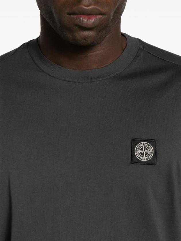 Logo Patch Short Sleeves T-Shirt  Steel Grey - STONE ISLAND - BALAAN 5