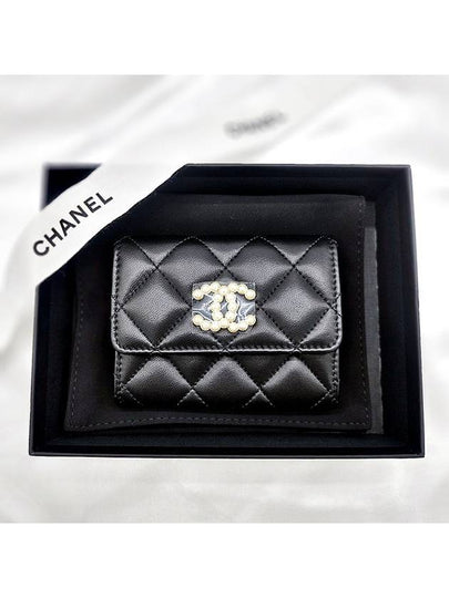 Snap Flap Card Wallet Lambskin Black AP3812 - CHANEL - BALAAN 2