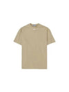 Triangle Logo Short Sleeve T-Shirt Beige - PRADA - BALAAN 2