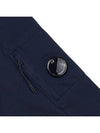 Men's Lens Wappen Fleece Hoodie Navy - CP COMPANY - BALAAN 6