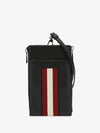 Neck Strap Phone Holder Card Wallet Black - BALLY - BALAAN 4