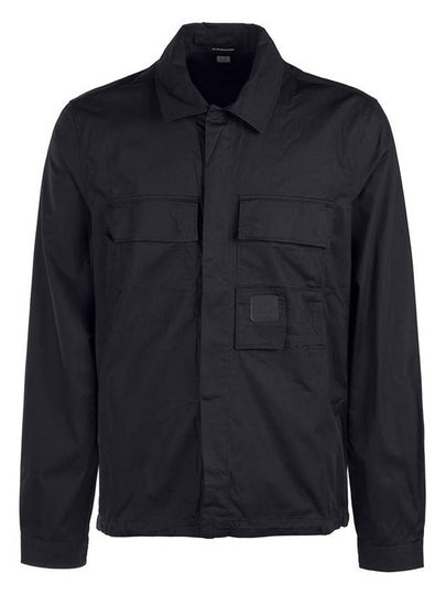 Metropolis Series Gabardine Pocket Long Sleeve Shirt Black - CP COMPANY - BALAAN 2