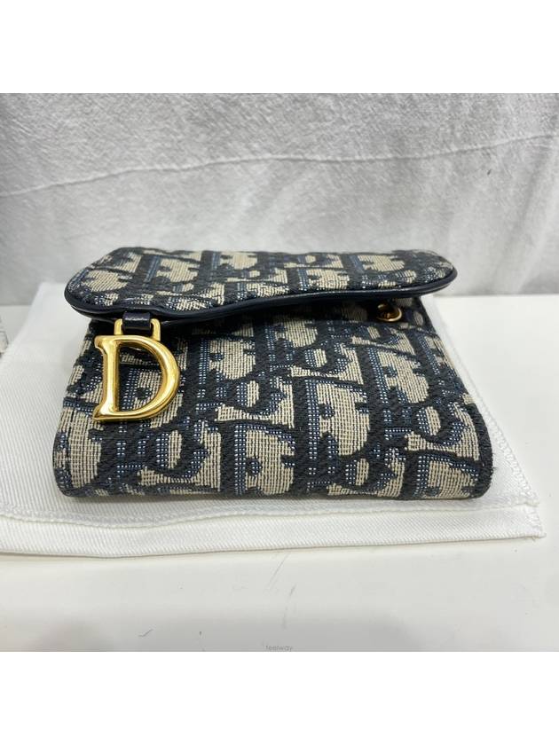 Oblique Saddle Lotus Half Wallet - DIOR - BALAAN 6