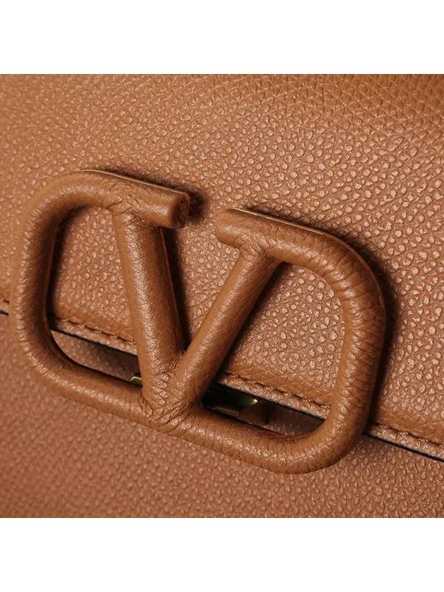 V Sling Small Grainy Calfskin Hand Cross Bag Almond - VALENTINO - BALAAN 7