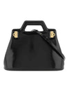 Wanda Brushed Leather Tote Bag Black - SALVATORE FERRAGAMO - BALAAN 1