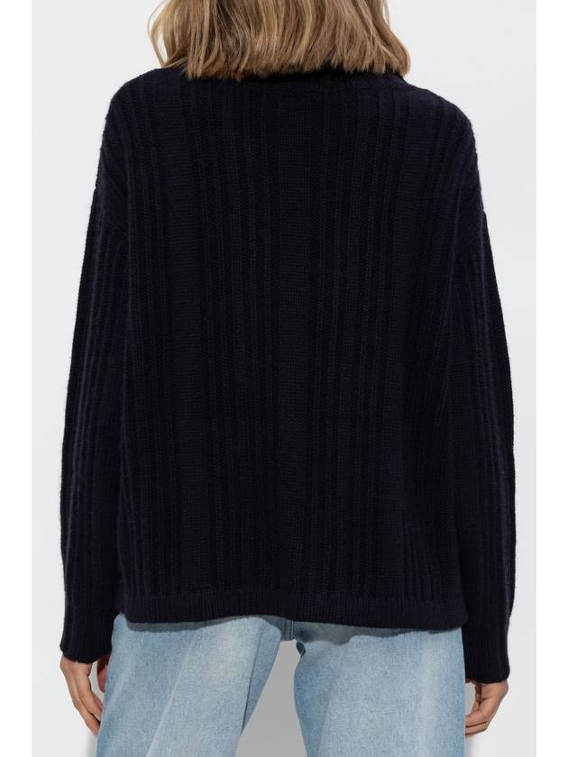 Max Mara Wool Turtleneck Vitalba, Women's, Navy Blue - MAX MARA - BALAAN 4