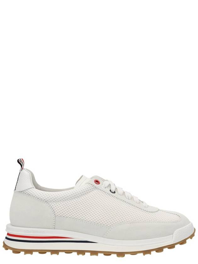 Fine Kid Suede Tech Runner White - THOM BROWNE - BALAAN 2