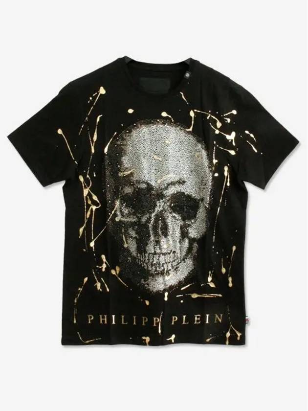 Men s Short Sleeve T Shirt Black MTK2119 PJY002N 02 H 16 - PHILIPP PLEIN - BALAAN 1