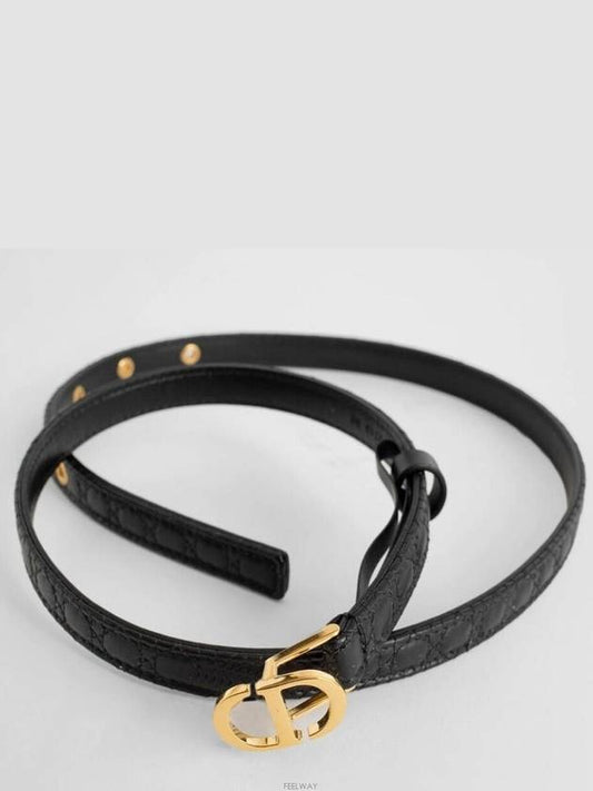 30 Montaigne Leather Belt Black - DIOR - BALAAN 2