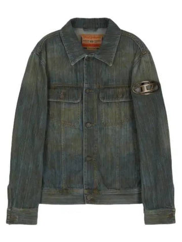 Slim seam zip up denim jacket blue - DIESEL - BALAAN 1