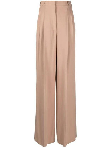 Women's Pin Tuck Wide Pants Pink - ROCHAS - BALAAN 1