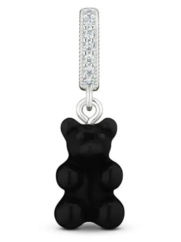 Nostalgia Bear Pave Connector Pendant Black Silver - CRYSTAL HAZE - BALAAN 4