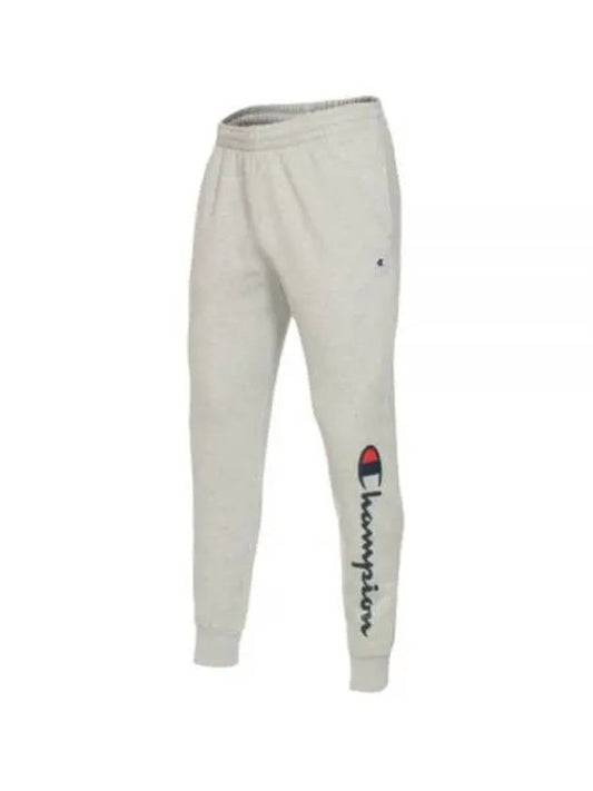 Men's Script Logo Powerblend Track Pants Grey - CHAMPION - BALAAN 2