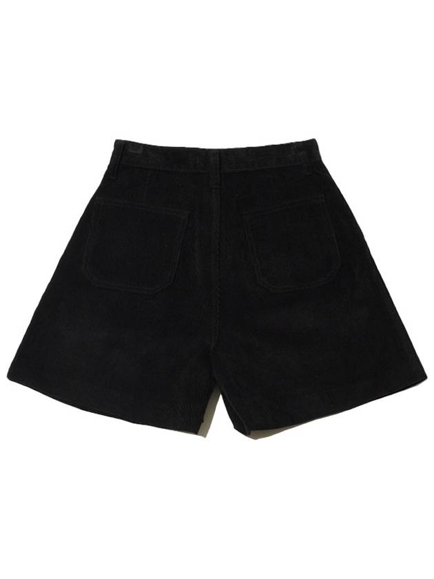 Corduroy two tuck half pants black - LESEIZIEME - BALAAN 3