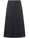 Herringbone A-Line Skirt Grey - MAISON MARGIELA - BALAAN 1