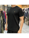 Embroidered Logo Pony Short Sleeve T-Shirt Black - POLO RALPH LAUREN - BALAAN 4