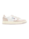 Men's Medalist Leather Low Top Sneakers Beige - AUTRY - BALAAN 1