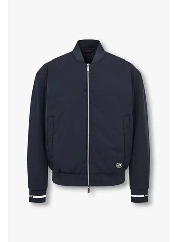 Men s wide zip up bomber jacket navy - ARMANI EXCHANGE - BALAAN 1