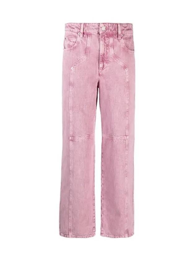 Valeria Washed Straight Jeans Pink - ISABEL MARANT - BALAAN 3