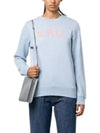 Viva Logo Cotton Sweatshirt Light Blue - A.P.C. - BALAAN 3