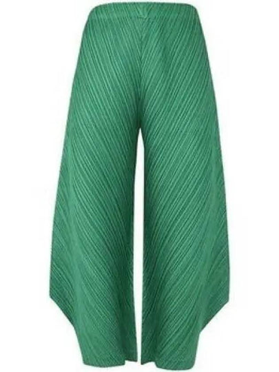 Pleated Wide Pants Green - ISSEY MIYAKE - BALAAN 2