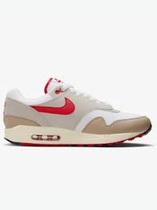 Air Max 1 M White Cream Limestone University Red HF4312100 - NIKE - BALAAN 1