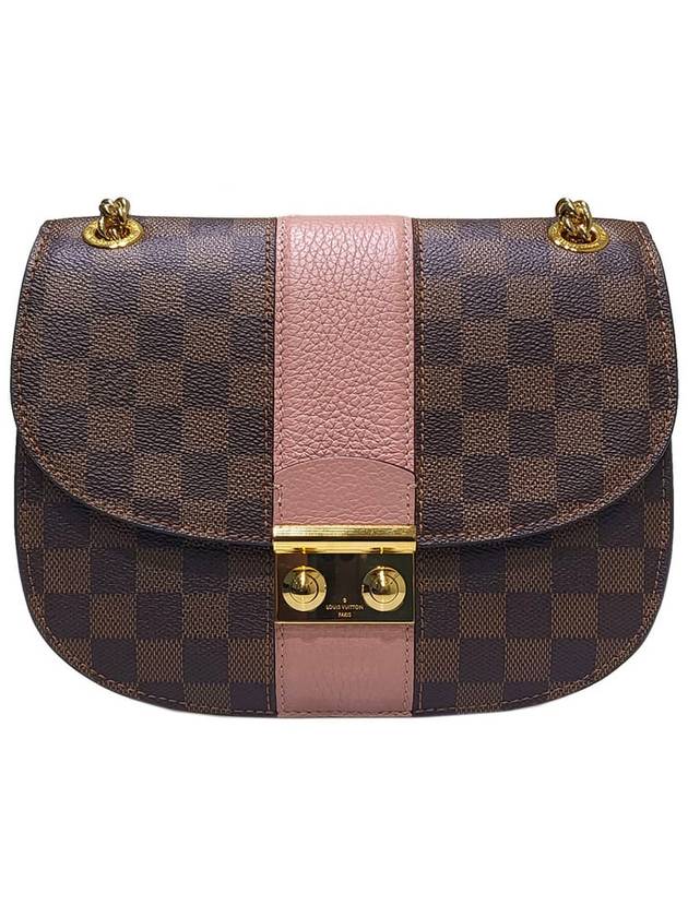 Women s N64418 Damier Eben White Pink Gold Chain Shoulder Bag Cross - LOUIS VUITTON - BALAAN 2