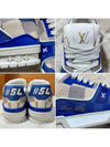 LV Trainer Damier Calfskin Blue Sneakers - LOUIS VUITTON - BALAAN 5