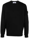 Wappen Patch Garment Dyed Sweatshirt Black - STONE ISLAND - BALAAN 3