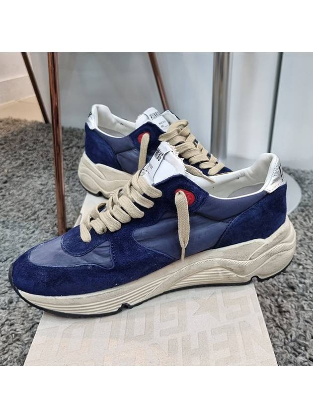 Logo Leather Low Top Sneakers Blue - GOLDEN GOOSE - BALAAN 3