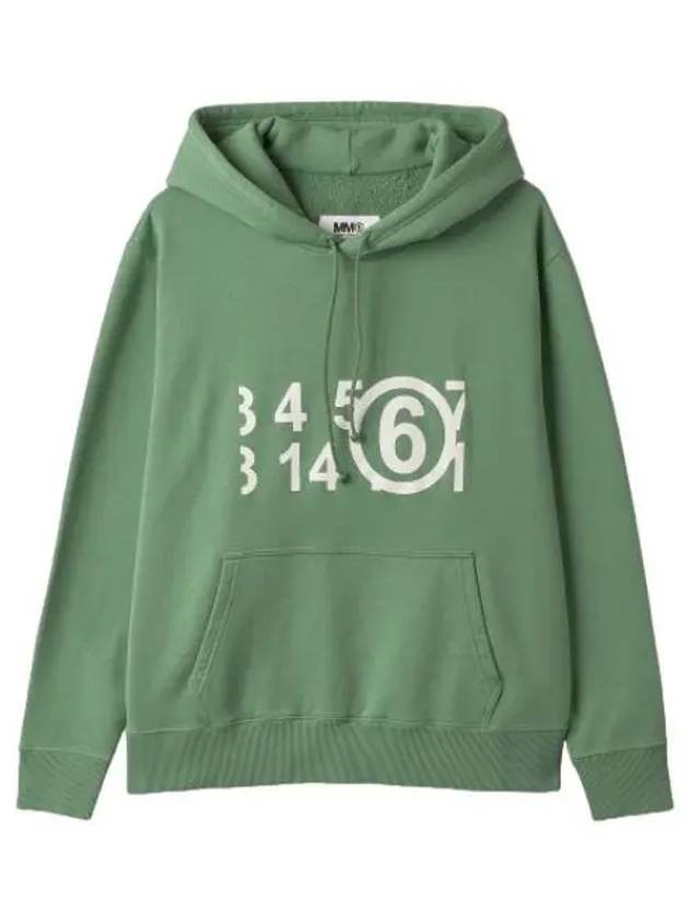 MM6 Number Zoom Logo Hooded Clover T Shirt Hoodie - MAISON MARGIELA - BALAAN 1