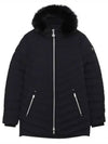 Women's Roselan Hooded Padded Black Fur Black - MOOSE KNUCKLES - BALAAN 2