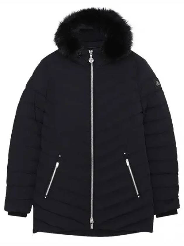 Women's Roselan Hooded Padded Black Fur Black - MOOSE KNUCKLES - BALAAN 2