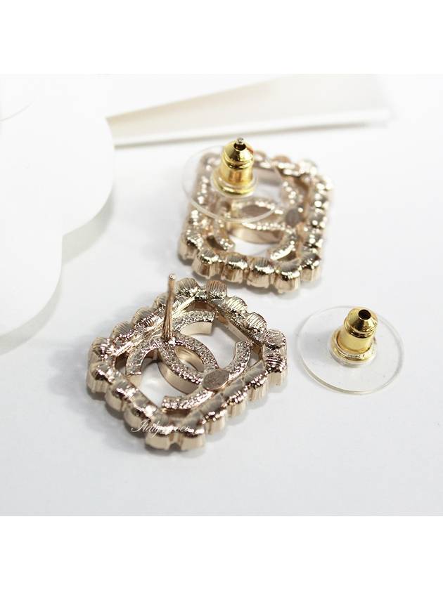 CC Logo Octagon Pendant Earrings Gold - CHANEL - BALAAN 9