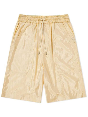 Women's Silk Bermuda Shorts Light Yellow - ISABEL MARANT - BALAAN 1