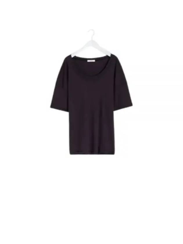 U-Neck Cotton Short Sleeve T-Shirt Squid Ink - LEMAIRE - BALAAN 2