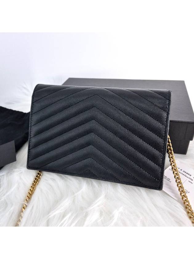 Envelope Women s WOC Chain Cross Bag Black - SAINT LAURENT - BALAAN 4