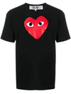 Play Men's Black Eye Red Big Heart Print Short Sleeve T-Shirt P1 T112 1 Black - COMME DES GARCONS - BALAAN 2