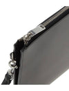 Monogram Silver Logo Clutch Bag Black - SAINT LAURENT - BALAAN 9