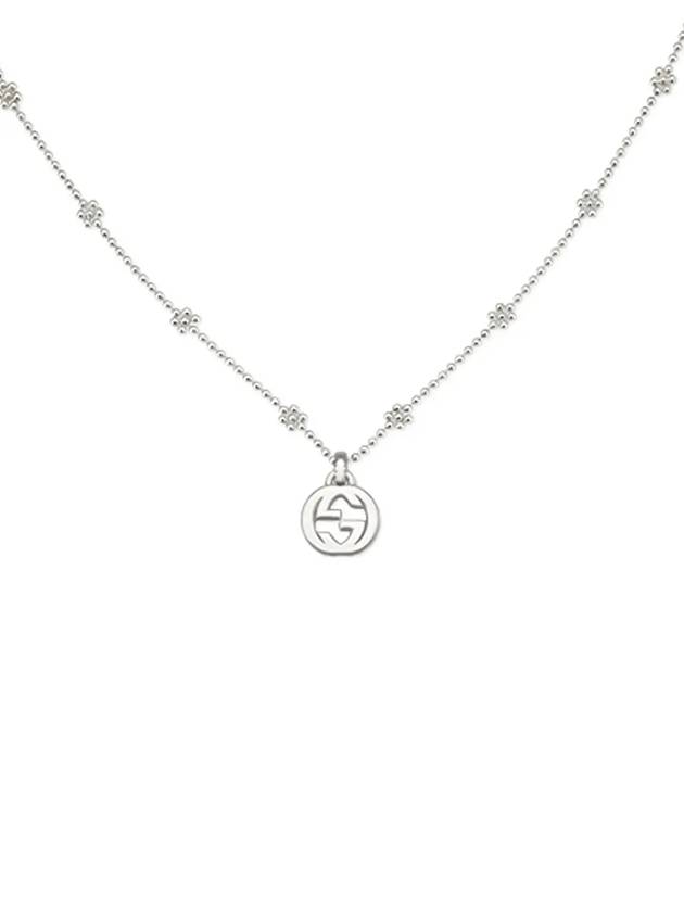 Interlocking G Flower Motif Necklace YBB479221001 Silver - GUCCI - BALAAN 4