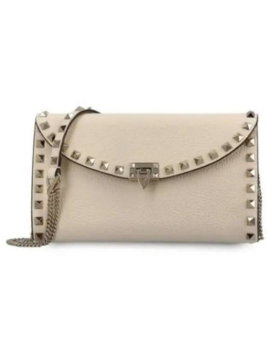 5W0P0Z81 VSH I16 5W2P0Z81 Rockstud Chain Wallet Bag - VALENTINO - BALAAN 1