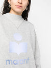 Women's Moby Logo Cotton Sweatshirt Grey - ISABEL MARANT ETOILE - BALAAN 6