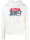 Iconic Logo Print Hoodie White - AUTRY - BALAAN 1