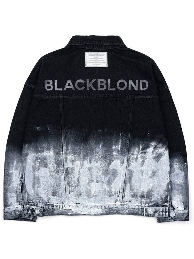 BBD Smoke Painted Custom Denim Jacket Black - BLACKBLOND - BALAAN 4