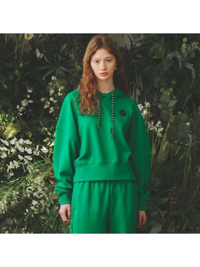 Crop Hoodie Green - THE GREEN LAB - BALAAN 2