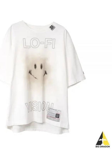 24 A12TS651 white smiley face print t shirt - MIHARA YASUHIRO - BALAAN 1