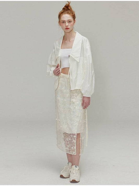 Butterfly sequin wrap skirt set_Cream - OPENING SUNSHINE - BALAAN 2