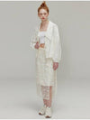 Shining collar nylon zip up jacket ivory - OPENING SUNSHINE - BALAAN 6